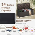 thumbnail image 6 of Costway  34 Gallon Patio Wicker Storage Deck Box W/Cushion Off White Backyard, 6 of 11