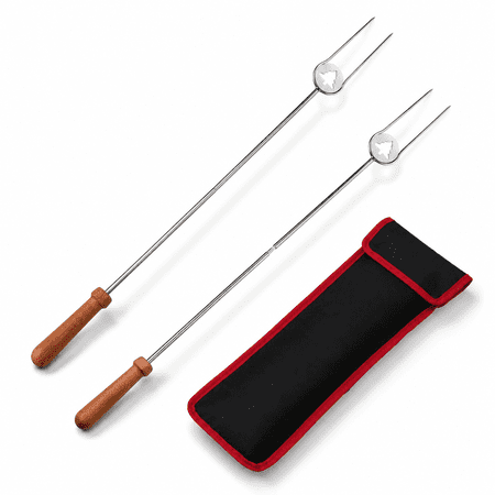 32" Heavy Duty Stainless Steel 2 Pack Hot Dog Roasting Sticks