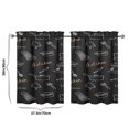 thumbnail image 4 of Vintage Kitchen Food Cooking Chef Tier Cafe Curtains for Bathroom Living RV Rod Pocket Window Drapes 36 Inch 2 Panels Set 28"x36" 2 Panels Window Treatment Tiers, 4 of 4