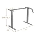thumbnail image 4 of Giantex Crank Height Adjustable Standing Desk Frame, Manual Hand Crank Workstation Base, Ergonomic Sit to Stand Base w/ Foldable Crank Handle, Hook, Cable Management Rack, Grey, 4 of 8