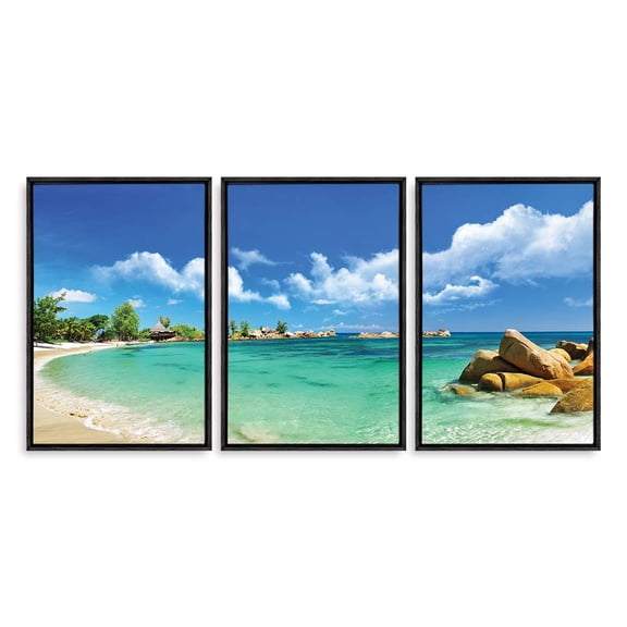 wall26 3 Piece Framed Canvas Wall Art for Living Room, Bedroom Scenery Theme Canvas Prints for Home Decoration Ready to Hang - 16"x24"x3 Panels