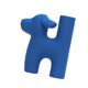 thumbnail image 4 of Florero decorativo, artesanía moderna, organizador de flores minimalista, florero con forma de animal Perro, 4 of 9