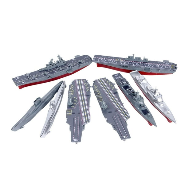 Kit de modelo de portaaviones 4D de 8 piezas para construir, modelo ensamblado, kits de construcción de buques de para niños, escenas de mesa,