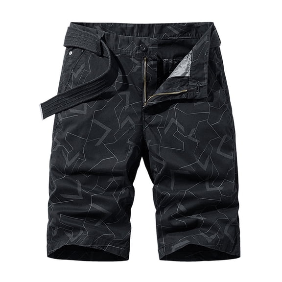 WREESH Men's Casual Shorts Cargo Shorts Summer Fashion Solid Color Casual Shorts Athletic Shorts Cargo Shorts Black