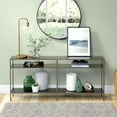 thumbnail image 2 of Henn&Hart 64" Gunmetal Gray Metal Console Table, 2 of 7