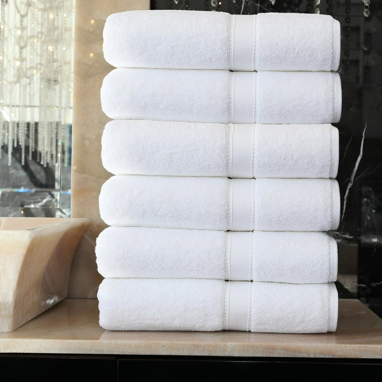 Linum Home Textiles Sinemis 100% Turkish Cotton Terry Bath Towels - Set of 6 White