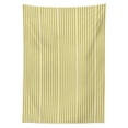 thumbnail image 2 of Yellow Tablecloth, Classical Pattern with Vertical Stripes in Retro Style in Pastel Colors, Rectangle Satin Table Cover Accent for Dining Room and Kitchen, 60" X 90", Yellow Grey Coconut, by Ambesonne, 2 of 2
