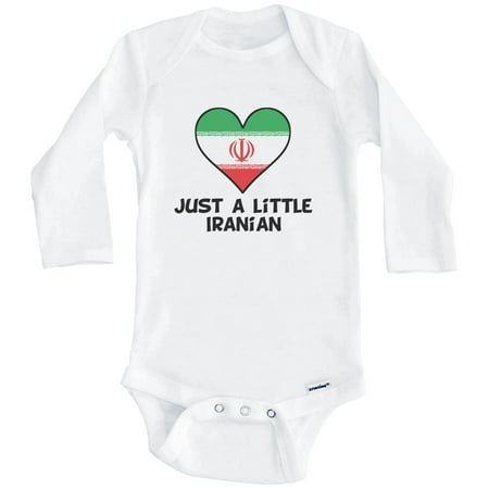 

Just A Little Iranian Baby Bodysuit - Funny Iran Flag Baby Bodysuit (Long Sleeve) 6-9 Months White