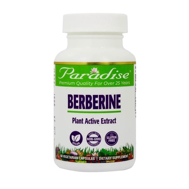 Paradise Herbs - Berberine Plant Active Extract - 60 Vegetarian Capsules
