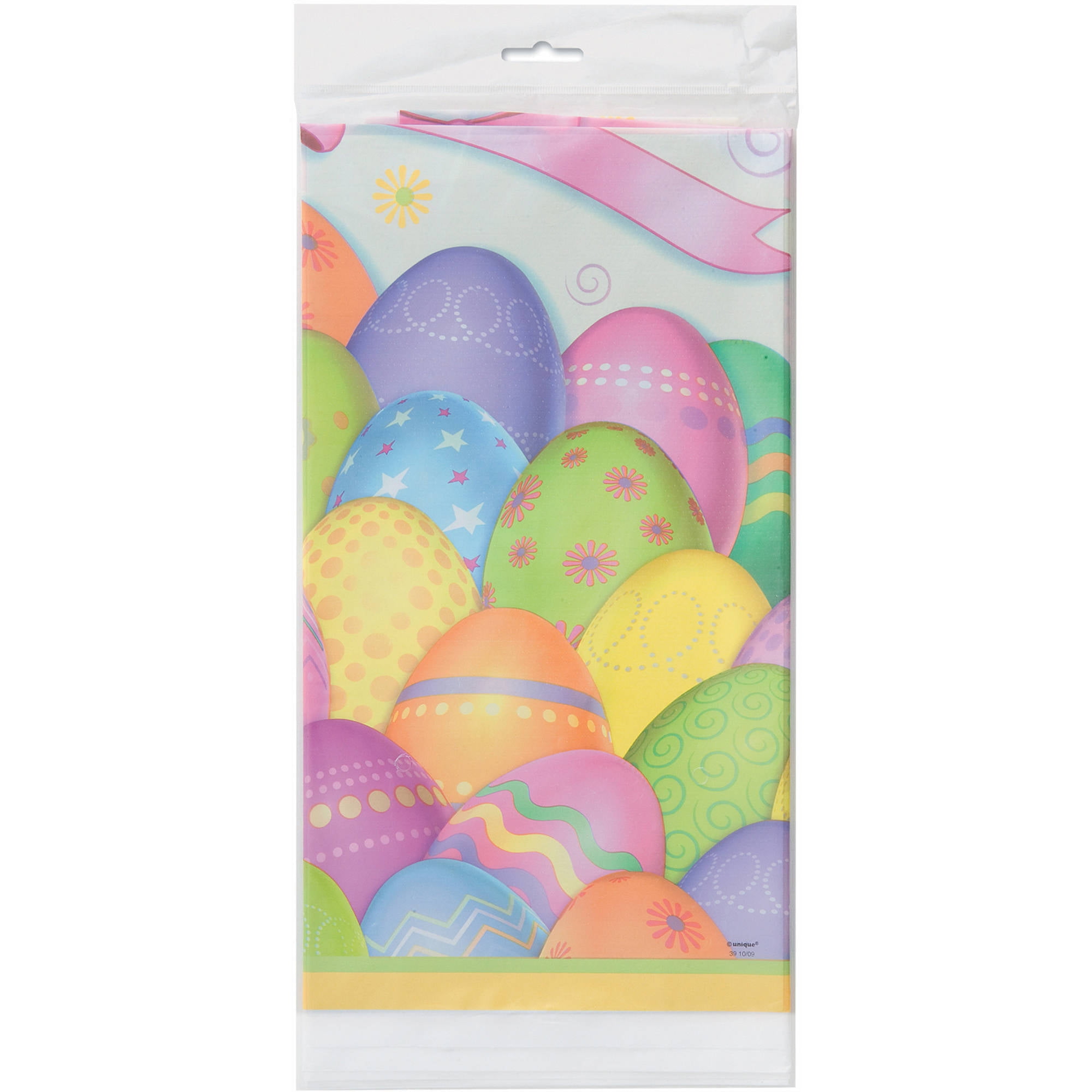 Plastic Dazzle Eggs Easter Table Cover, 84" x 54"