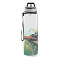 thumbnail image 2 of Vehicle Train Landscape 32oz Sports Water Bottles Leakproof Tritan Bottle with Straw BPA Free Clear Bottle for Fitness Gym Outdoor Cycling, 2 of 7