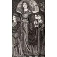 thumbnail image 2 of Burne–Jones, Edward 16x24 Black Ornate Wood Framed with Double Matting Museum Art Print Titled - Alice-la Belle Pelerine, 2 of 4