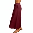 thumbnail image 5 of Cekizud Long Skirts for Women Drawstring Elastic Waist Cotton Linen Loose Ankle Length Skirt,Sizes S-2XL, 5 of 6