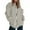 A-Khaki1276, variant on XIAONU Oversized Zip Up Hoodie For Women Drop Shoulder Kangaroo Pocket Jacket Cozy Casual Daily Outerwear