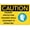 Warning Sign 4, variant on Caution Heavy Door Metal Aluminum Sign 12 x 8 Inches - Pre-Drilled Holes for Easy Mounting, Indoor Outdoor Use for Fence, Door, Gate, Warehouse, Office