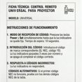 thumbnail image 2 of Control Compatible con Proyector HP Fujitsu Hitachi INFOCUS, 2 of 3