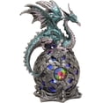 thumbnail image 5 of Ebros Dragon Perching On Color Changing LED Orb Night Light Statue (Aqua Blue), 5 of 8