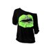 thumbnail image 3 of Conjunto de Piezas Múltiples de Partido Impreso de un Hombro Casual de las Mujeres con Cuello en V Y Longitud Regular, Elegante para Diario, Viajes, Compras, Street Wear, 3 of 4