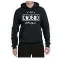 thumbnail image 2 of Wild Bobby,It's Not A Dad BOD It's A Father Figure Funny Husband Boyfriend Gift, Father's Day, Unisex Graphic Hoodie Sweatshirt, Black, Small, 2 of 3