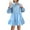 Light Blue-05, variant on Ultrave Work Dresses for Women 2024 Casual Solid Color Long Sleeve Button Down Dress Fall Trendy