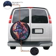 thumbnail image 4 of KAKALAD Galaxy Starry Sky Wolf Flowers 06 Spare Tire Cover Universal Vehicle Accessories Buckle Car Tools 14”in, 4 of 6