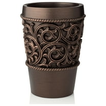 EssentraHome Bronze Bathroom Tumbler Cup For Vanity Countertops, Also Great as Pencil/Pen Holder and Makeup Brush Holder