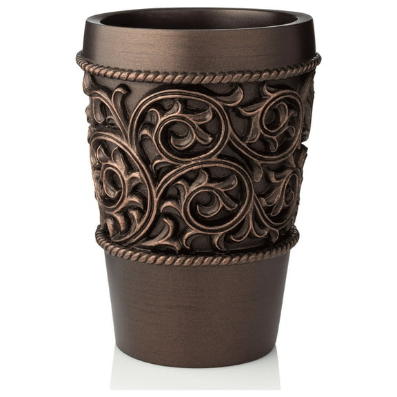 EssentraHome Bronze Bathroom Tumbler Cup For Vanity Countertops, Also Great as Pencil/Pen Holder and Makeup Brush Holder