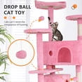 thumbnail image 3 of YRLLENSDAN 70in Cat Tree Tower for Indoor Cats,Multi-Level Cat Furniture Activity Center with Cat Scratching Posts Stand House Cat Condo with Funny Toys for Kittens Pet Play House, Pink, 3 of 7