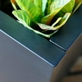 thumbnail image 3 of WORTH 16" H Galvanized Steel Rectangular Planter Box, Black Metal Planter, Tall Heavy Duty Modern Flower Plant Pot Indoor Outdoor, Commercial Residential, 3 of 7