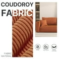 thumbnail image 2 of Onbeam 89" Corduroy Sofa, 3-Seater Living Room Couch, Side Pocket, No Assemble, Orange - Focalsweet Auth., 2 of 8