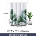 thumbnail image 5 of Tropical Palm Tree Shower Curtains for Bathroom - Green Leaves Waterproof Fabric Curtain for Bathroom Showers and Bathtubs, 72" x 72" with 12 Plastic Hooks, 5 of 5