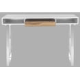 thumbnail image 4 of Safavieh Metropolitan Modern Glam Lacquer Computer Desk, White, 4 of 7