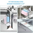 thumbnail image 3 of Kitchen Sponge Holder for Sink, Sink Organizer Caddy Brush Soap Drainer Rack, Stainless Steel, 3 of 9