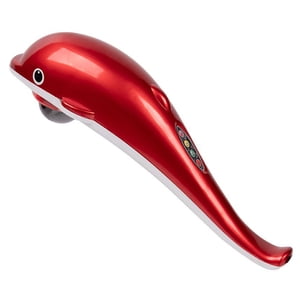 Massager de la percussion tissu profonde, main tenue masseur tissu profond puissant moteur soulagement Fatigue Dolphin en forme 3 Tête de massage pour collier US Connecteur 110V