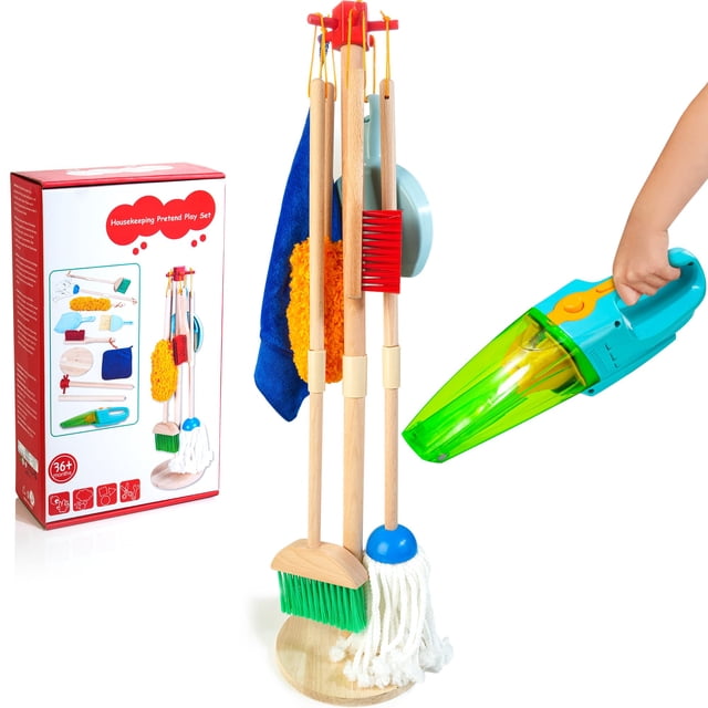 Set de limpieza HELLOWOOD Kids con aspiradora eléctrica de más de 3 años