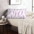 thumbnail image 5 of Plush Throw Pillow Covers, Lavender Flowers Pink Pillow Cases with Invisible Zipper, Breathable Microfiber Pillow Cases Standard Size for Sleeping Bedroom Sofa Living Room 20x30, 5 of 5