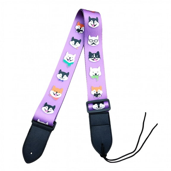 QAYOZ Adjustable Guitar Strap Electric Guitar Printed Shoulder Strap for Kids Adults