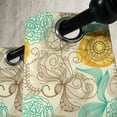 thumbnail image 3 of Ambesonne Floral Grommet Curtain, Abstract Carnations Art, 50" x 120", Tan Turquoise Marigold, 3 of 6