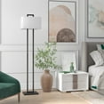 thumbnail image 5 of Evelyn&Zoe Adair 68" Tall Floor Lamp with Fabric Shade, Brass/White, 5 of 5