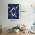 thumbnail image 2 of KLL Blue Casino Print Farmhouse Canvas Wall Art,Wall Decorations For Living Room Office Canvas Wall Decor for Home Decorations, 12'×16’’, 2 of 8