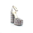 thumbnail image 6 of Jessica Simpson Skilla Black/White Platform Pump Buckle Strap Block Heel Sandals (Black/White, 9.5), 6 of 8