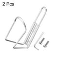 thumbnail image 3 of Uxcell 2pcs Bicycle Water Bottle Cage 5.7" Lightweight Aluminum Basic Bike Universal Holder Mount with Hardware, Silver, 3 of 7