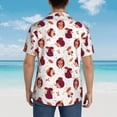 thumbnail image 4 of Gaeub Cartoon Hedgehogs Print Men's Hawaiian Shirt,Button Down Short Sleeves Shirts,Tropical Beach Casual Button Down Shirts,Medium, 4 of 7