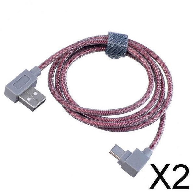 Cable USB tipo C,Cable cargador USB C,Cable en ángulo tipo C,cable de sincronización del cargador del teléfono,Cable USB-C,Cable de carga tipo C,Cable de datos tipo C 2 piezas