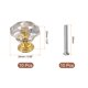 thumbnail image 2 of Uxcell 10 Pcs Perillas de Cristal para Cajones de 24 mm Tiradores para Armarios, Claro/Dorado, 2 of 6