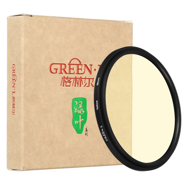 Unique Bargains Filtre Jaune 58mm, Filtre de Couleur pour Objectif de Caméra, Effets de Conversion de Couleur pour Objectif de Caméra Reflex
