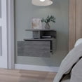 thumbnail image 2 of FM FURNITURE Augusta Floating Nightstand with 2-Tier Shelf and 1-Drawer, 2 of 6