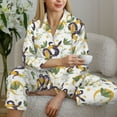 thumbnail image 6 of Yiaed Snake And Moon Print Pajamas Women's Long Sleeve Sleepwear Soft Button Down Loungewear Pjs Lounge Set Nightwear Womens Pajama Pants-Medium, 6 of 7