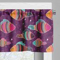 thumbnail image 3 of Ambesonne Fish Valance Pack of 2, Style Ornate, 54"X18", Plum Purple, 3 of 5