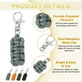 thumbnail image 3 of Uxcell Reflective Paracord Zipper Pull with Metal Clasp for Clothing and Luggage Accessories 4 Color, 3 of 7